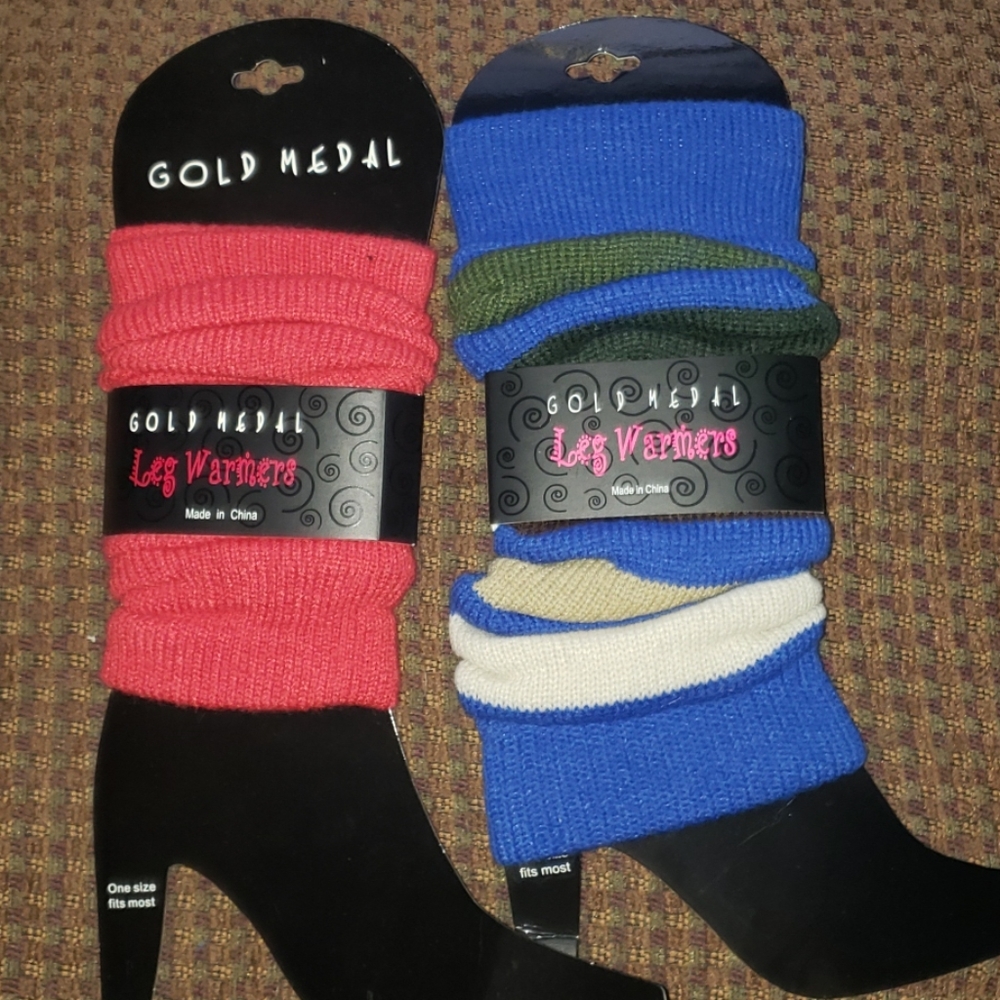 💐Leg warmers red and blue💐 - Picture 1 of 5